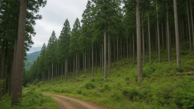 岐阜県山県市の山林。約13haの山林を地元林業事業者様へお引き継ぎ