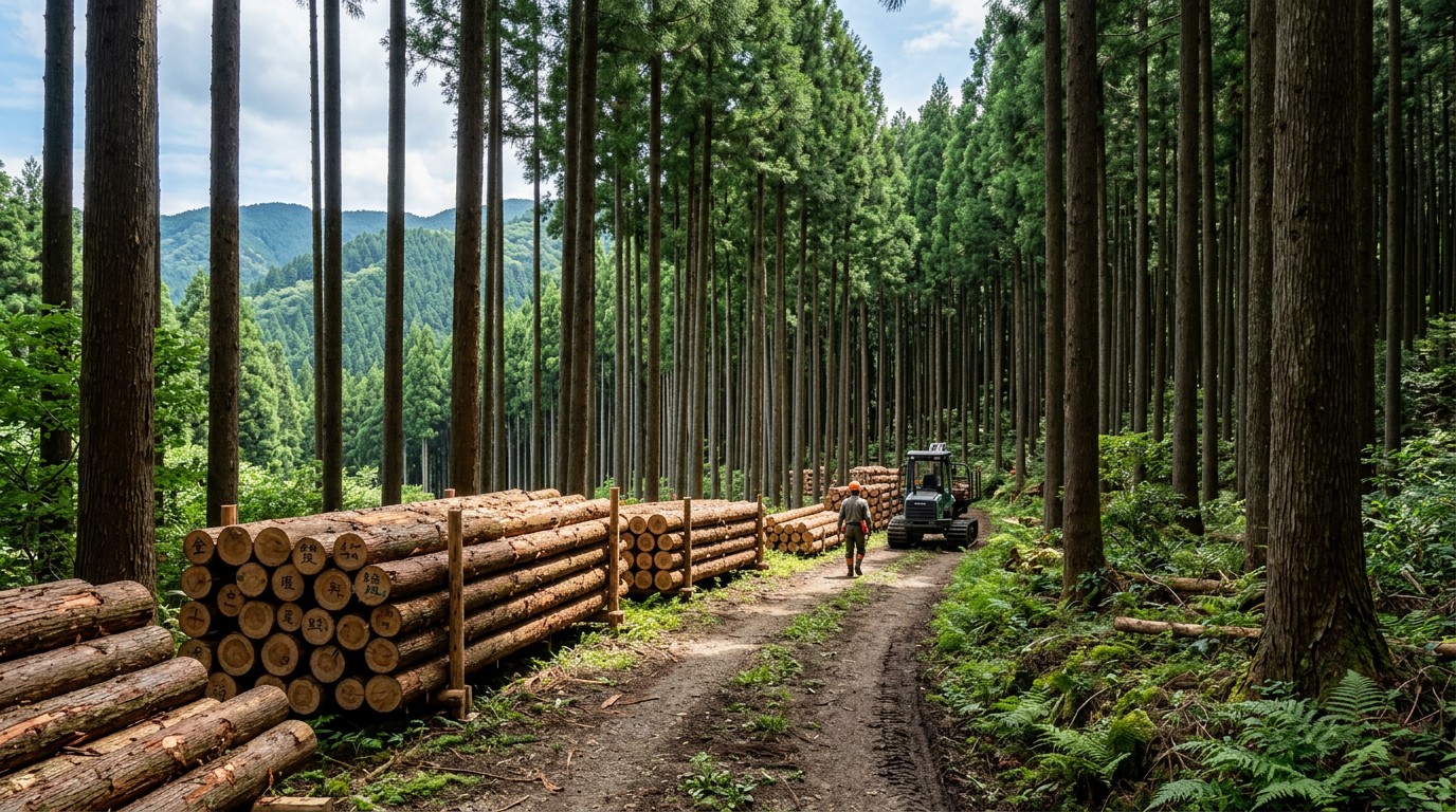 林業事業者へ木材生産用地としての売却 - 岐阜県23haの山林売却