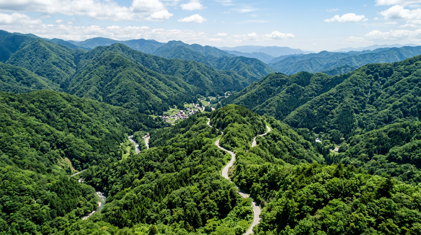 岐阜県八百津町南戸地区の山林購入 - 17.6haの山林購入サポート